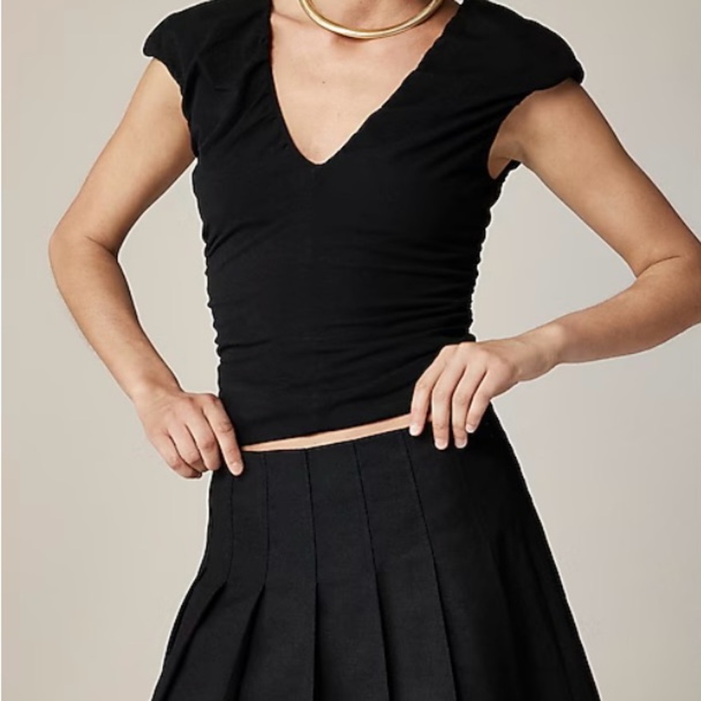 Jcrew Ruched V-neck Top - Picture 3 of 3